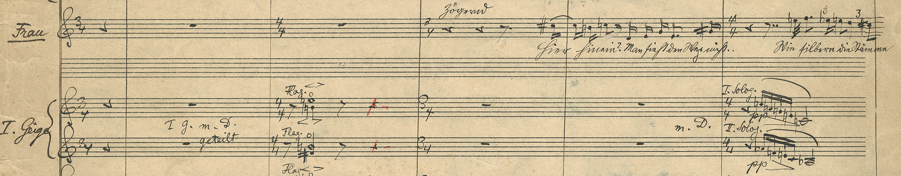 Erwartung op. 17, Partiturabschrift | Arnold Schönberg Center, Wien